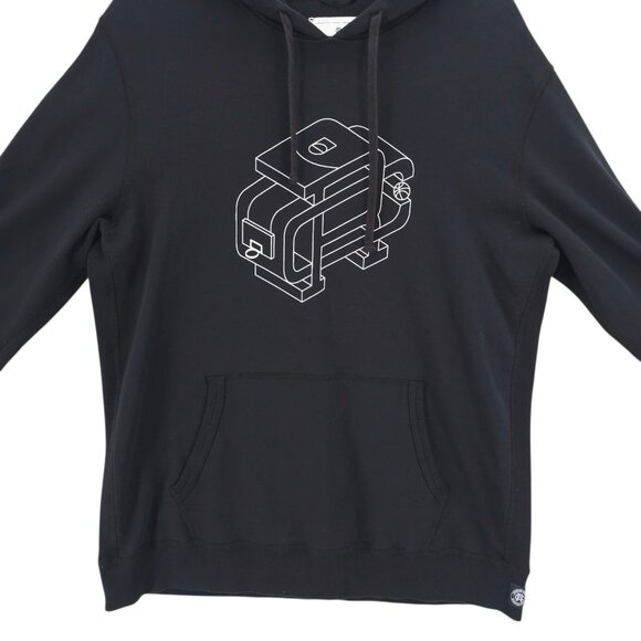 REIGNING CHAMP Black Hoodie Pullover Logo 100% Pima Cotton Size XL - Picture 2 of 6